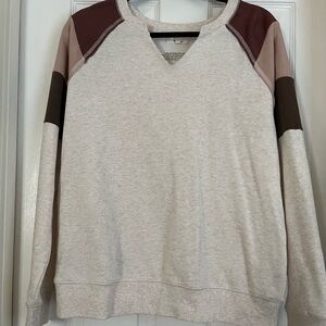 Maurices Sweater - Cream, Brown, Pink